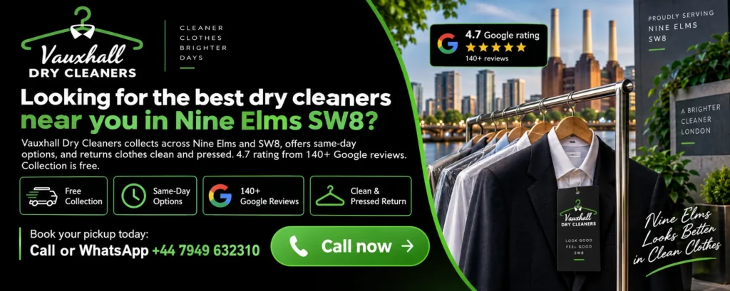 Best dry cleaners near me in Nine Elms SW8 by Vauxhall Dry Cleaners