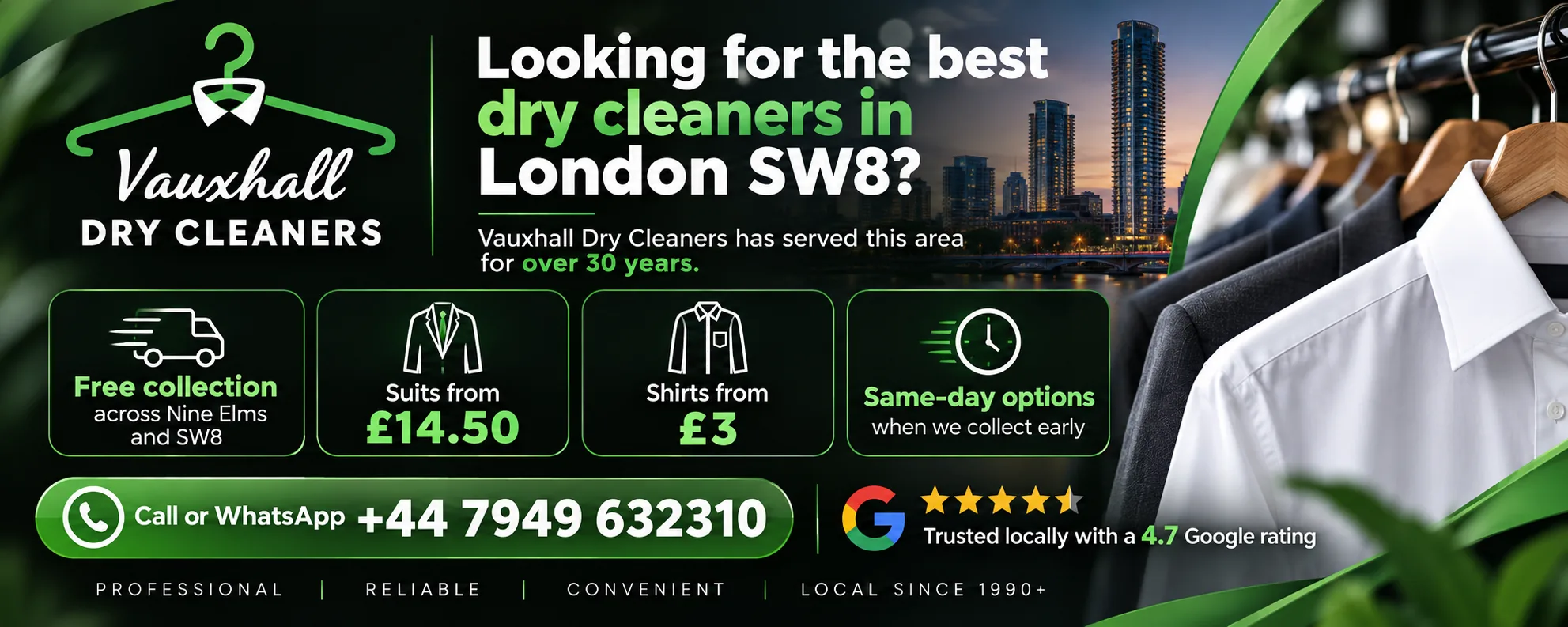 Best Dry Cleaners in London SW8 - Vauxhall Dry Cleaners Best dry cleaners in London SW8 by Vauxhall Dry Cleaners